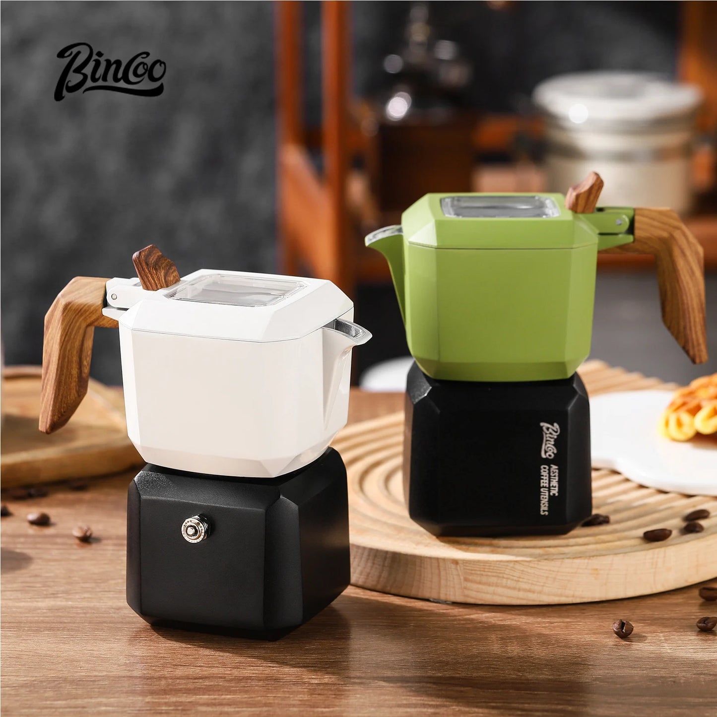 Stovetop Espresso Maker 2 Cups,Creative Cube Moka Coffee