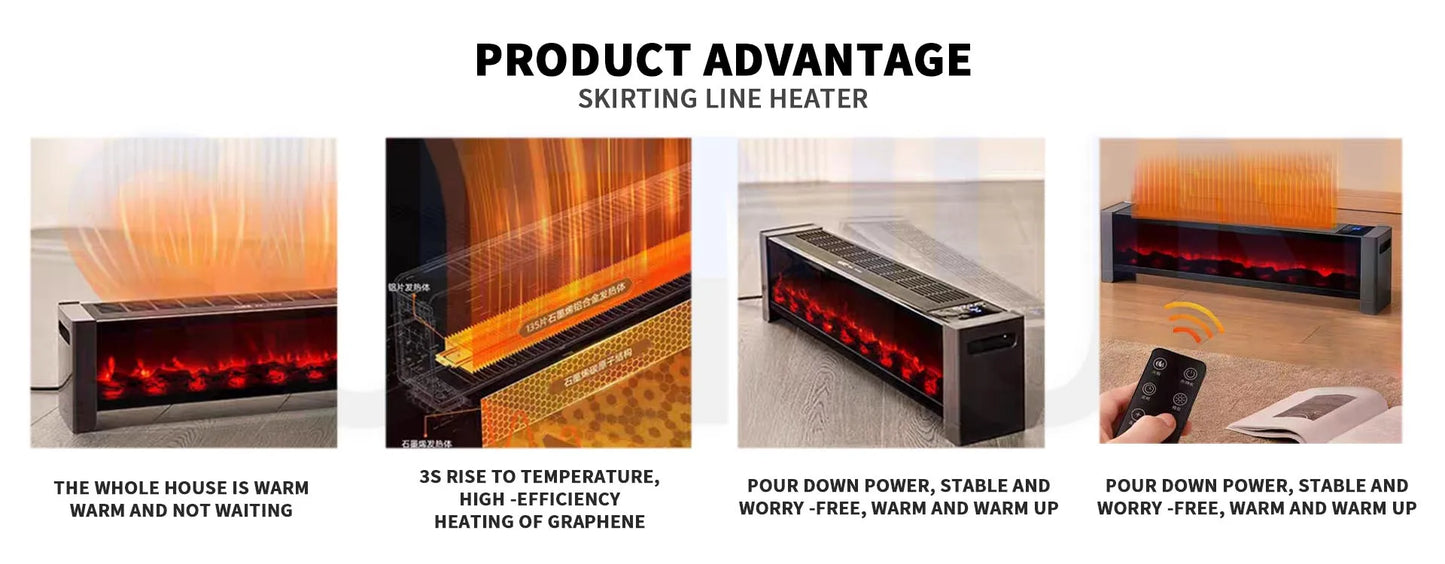 Home Electric Fireplace Heater 3D