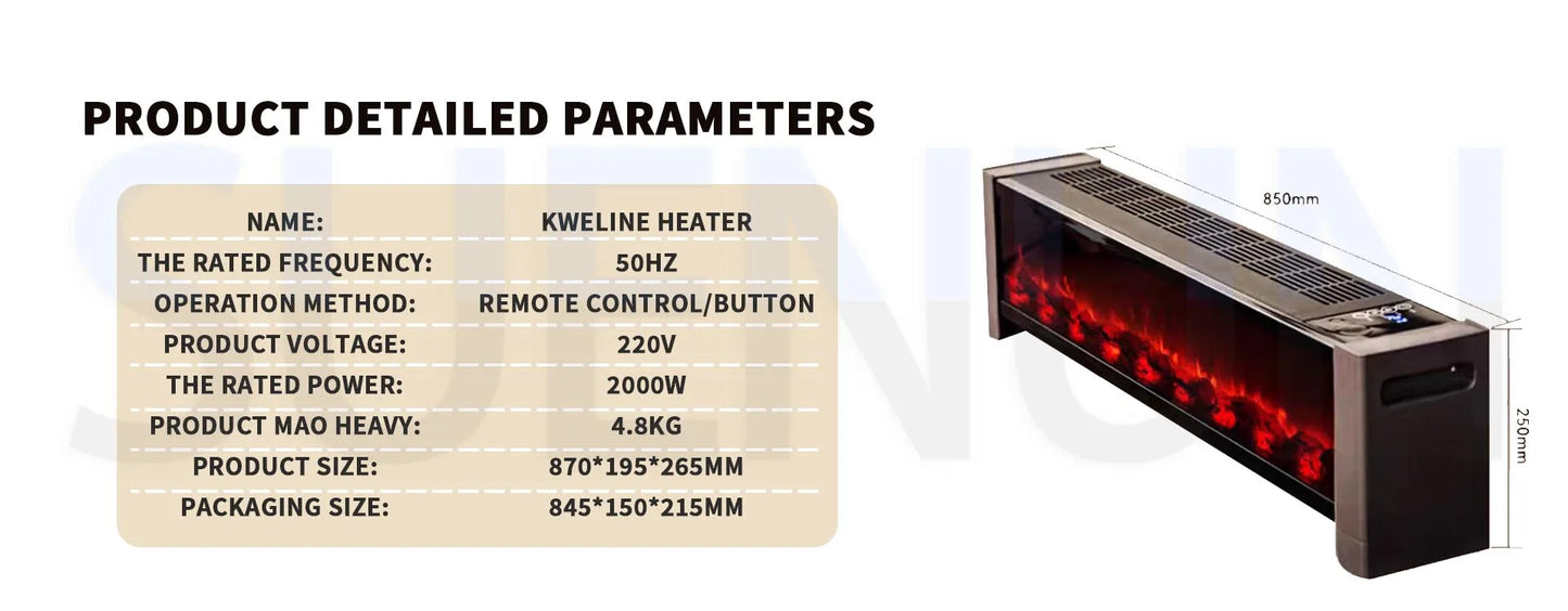 Home Electric Fireplace Heater 3D